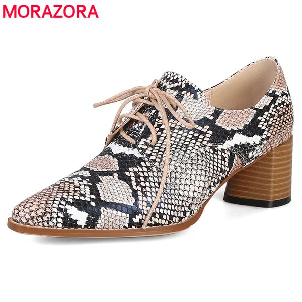 morazora big size 34-44 new lce up women pumps spring summer high heels shoes snake printing pu leather ladies office dress shoe, Black
morazora big size 34-44 new lce up women pumps spring summer high heels shoes snake printing pu leather ladies office dress shoe, Black