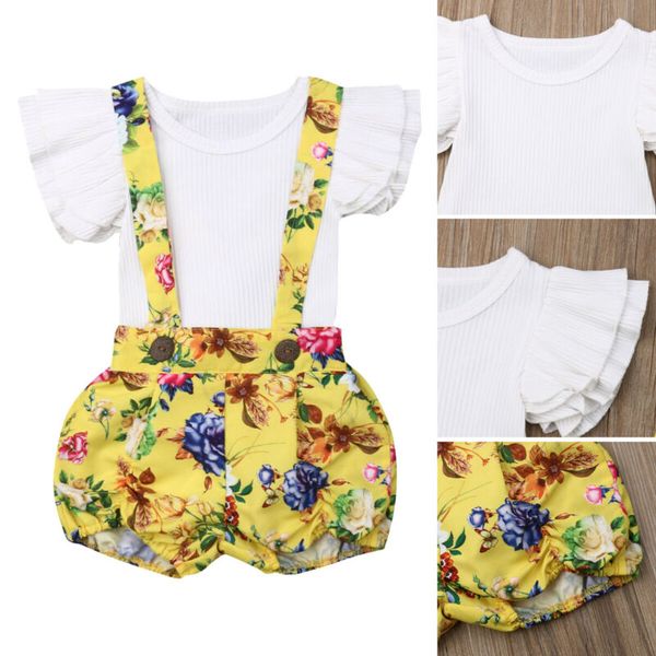 newborn baby girl clothes romper +floral bib shorts overalls 2pcs summer short sleeve kids clothes set, White
newborn baby girl clothes romper +floral bib shorts overalls 2pcs summer short sleeve kids clothes set, White