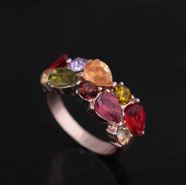 the european and american luxury fashion han edition 7 colour crystal zircon rose gold ring jewelry, Slivery;golden
the european and american luxury fashion han edition 7 colour crystal zircon rose gold ring jewelry, Slivery;golden