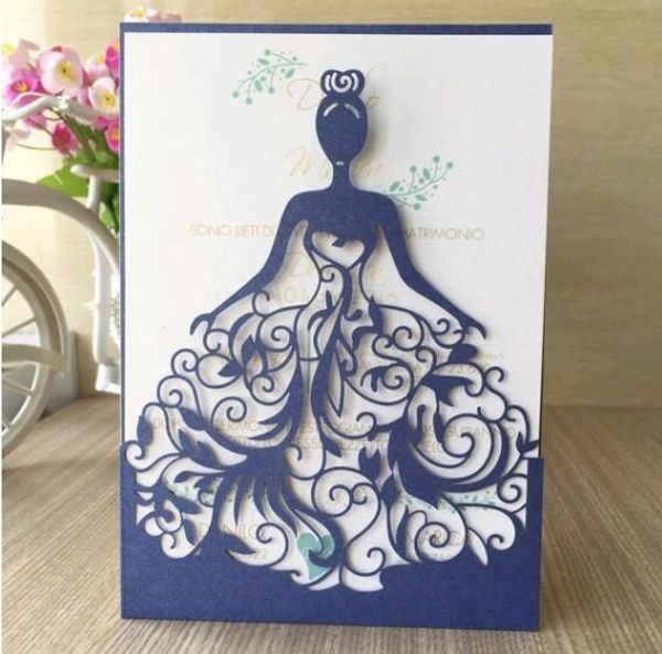 lacer cut wedding invitations card hollow bride invitations cards for wedding bridal invitation with paper&enveloep, Black
lacer cut wedding invitations card hollow bride invitations cards for wedding bridal invitation with paper&enveloep, Black