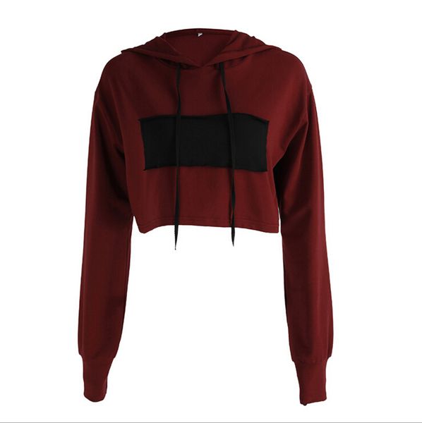 women hoodies jumper sweatshirt patchwork burgundy casual cropped long sleeve wine red workout pullover coat women, Black
women hoodies jumper sweatshirt patchwork burgundy casual cropped long sleeve wine red workout pullover coat women, Black