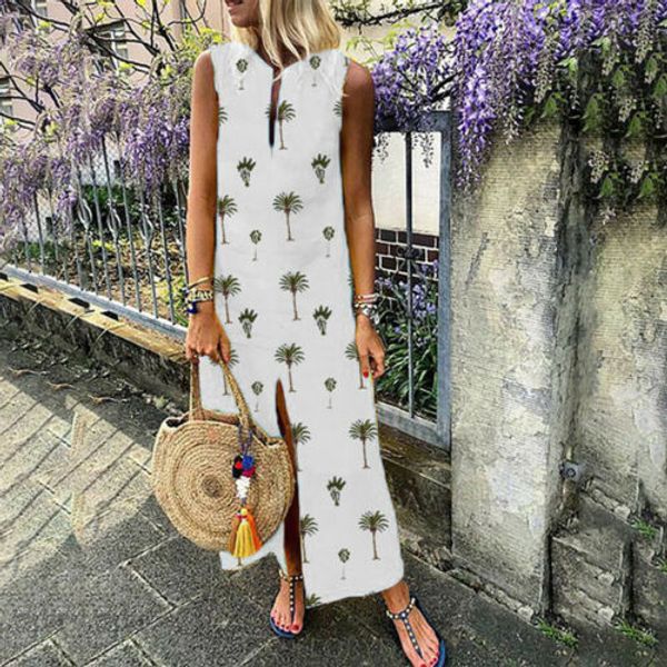 2019 women boho sleeveless summer long shirt dress casual loose floral print split dresses maxi size beach sundress vestido 2xl, Black;gray
2019 women boho sleeveless summer long shirt dress casual loose floral print split dresses maxi size beach sundress vestido 2xl, Black;gray
