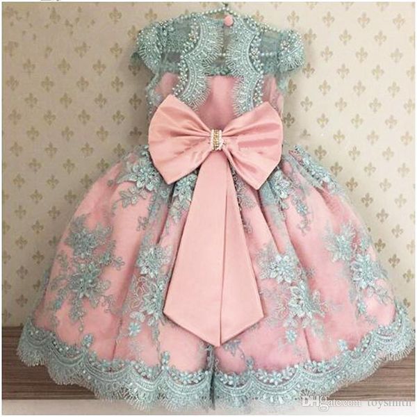 princess pearls appliques pink blue flower girl dress with bow sashes knee length o-neck custom made ball gowns for little baby, White;blue
princess pearls appliques pink blue flower girl dress with bow sashes knee length o-neck custom made ball gowns for little baby, White;blue