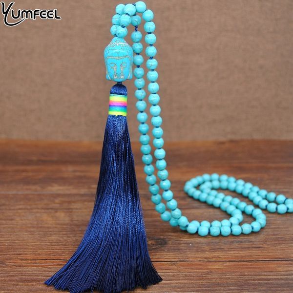 yumfeel natural howlite stone knotted long tassel buddha necklace blue 108 beads mala necklace women yoga necklace, Silver
yumfeel natural howlite stone knotted long tassel buddha necklace blue 108 beads mala necklace women yoga necklace, Silver