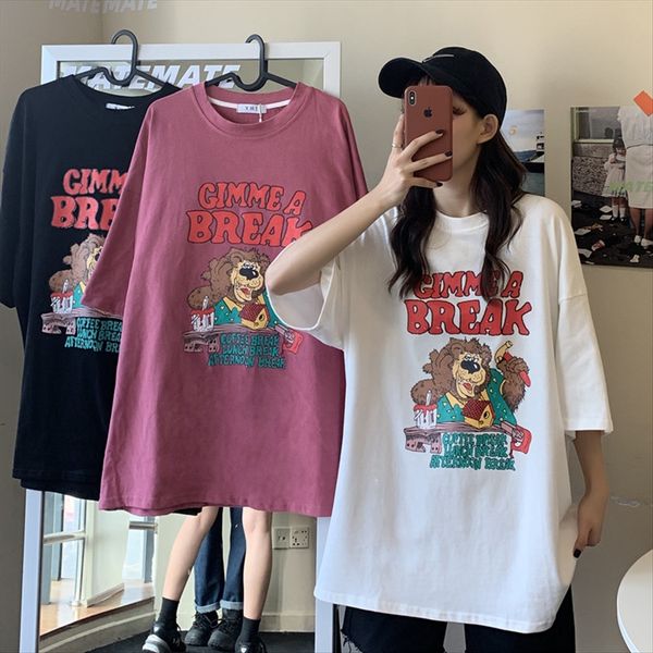 short-sleeved t-shirt female ins western style summer 2020 popular loose interesting white student t-shirt top
short-sleeved t-shirt female ins western style summer 2020 popular loose interesting white student t-shirt top
