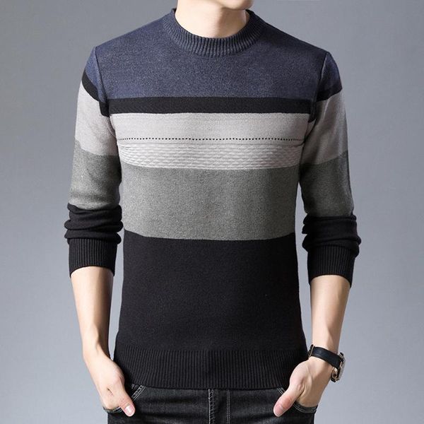 mens knit sweater pullover basic o neck for autumn winter striped fashion casual bo24441226, White;black
mens knit sweater pullover basic o neck for autumn winter striped fashion casual bo24441226, White;black