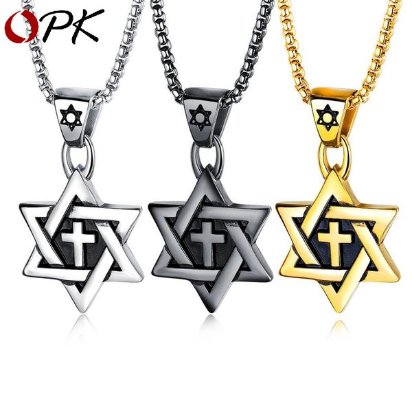 opk men's cross necklace six stars star tide male titanium steel ornaments retro pendant pendant, Silver
opk men's cross necklace six stars star tide male titanium steel ornaments retro pendant pendant, Silver