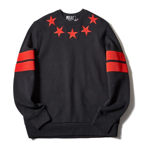 autumn designer mens womens sweater red 5 star embroidered round collar fashion clothing men sports shirt hoodies size s-xl, White;black
autumn designer mens womens sweater red 5 star embroidered round collar fashion clothing men sports shirt hoodies size s-xl, White;black