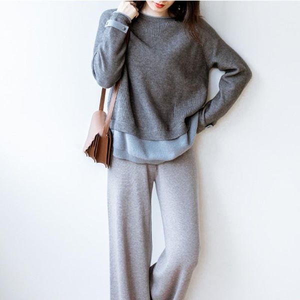 fake two cashmere sweater winter women's round neck pullover sweaters korean loose wool sweater lazy sweaters, White;black
fake two cashmere sweater winter women's round neck pullover sweaters korean loose wool sweater lazy sweaters, White;black