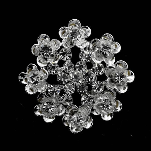 1.35 inch small cute flower brooch with clear rhinestone crystals sparkly silver tone wedding accessory, Gray
1.35 inch small cute flower brooch with clear rhinestone crystals sparkly silver tone wedding accessory, Gray