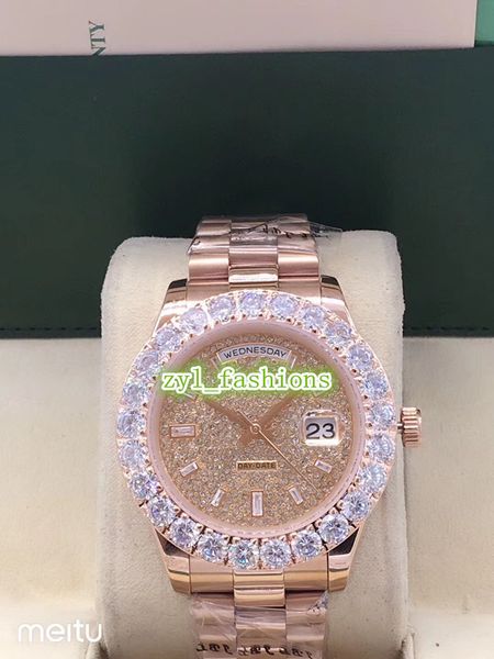 new men's luxury wristwatch prong set diamonds rose gold stainless steel strap watch automatic mechanical watches, Slivery;brown
new men's luxury wristwatch prong set diamonds rose gold stainless steel strap watch automatic mechanical watches, Slivery;brown
