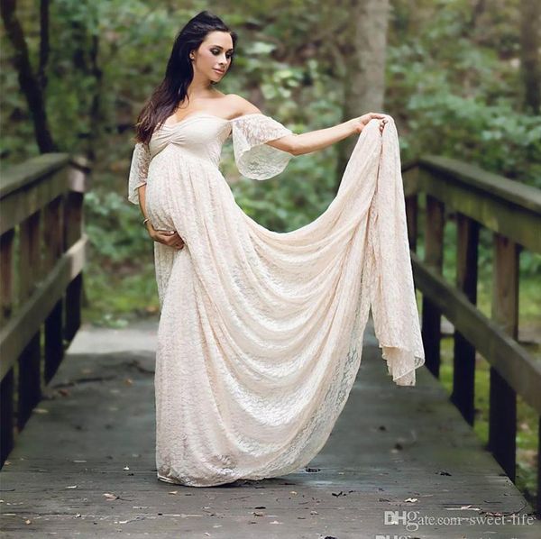 champagne full lace vintage maternity off the shoulders pregnant bridal dress bride wedding dresses baby shower beach plus size party wear, White
champagne full lace vintage maternity off the shoulders pregnant bridal dress bride wedding dresses baby shower beach plus size party wear, White