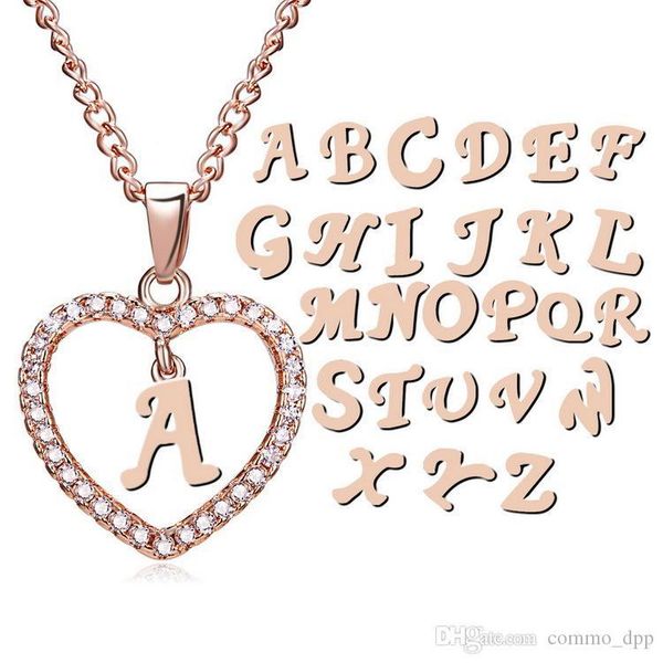 роскошные 26 письмо кулон формы initial ожерелья bling кристалл горный хрусталь love heart alphabet charm link цепь для женщин мода ювелирны, Silver 
роскошные 26 письмо кулон формы initial ожерелья bling кристалл горный хрусталь love heart alphabet charm link цепь для женщин мода ювелирны, Silver