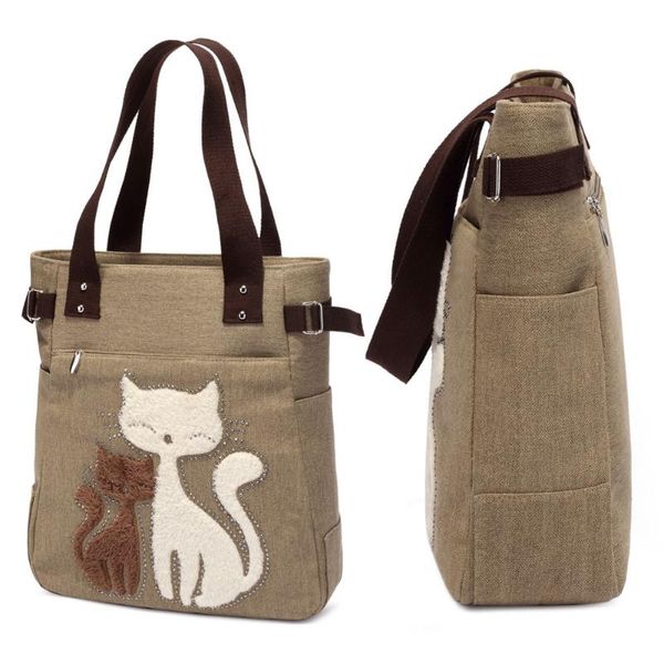 lovely cute cat canvas handbag for girls ladies large capacity casual bag women portable solid zipper shoulder bag bolsos mujer
lovely cute cat canvas handbag for girls ladies large capacity casual bag women portable solid zipper shoulder bag bolsos mujer