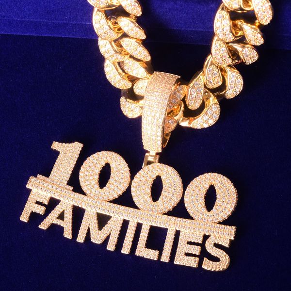 letter 1000 families pendnat with 20mm cuban chain necklace iced out cubic zircon men's hip hop jewelry, Silver
letter 1000 families pendnat with 20mm cuban chain necklace iced out cubic zircon men's hip hop jewelry, Silver
