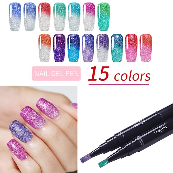 lemooc 5ml rainbow holographic nail gel pen thermal color changing glitter uv gel polish soak off uv varnish diy nail art, Red;pink
lemooc 5ml rainbow holographic nail gel pen thermal color changing glitter uv gel polish soak off uv varnish diy nail art, Red;pink