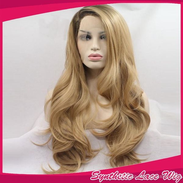 fashion long wave blonde ombre wig synthetic lace front wigs heat resistant black/blonde two tone hair 1bt27# for women, Silver
fashion long wave blonde ombre wig synthetic lace front wigs heat resistant black/blonde two tone hair 1bt27# for women, Silver