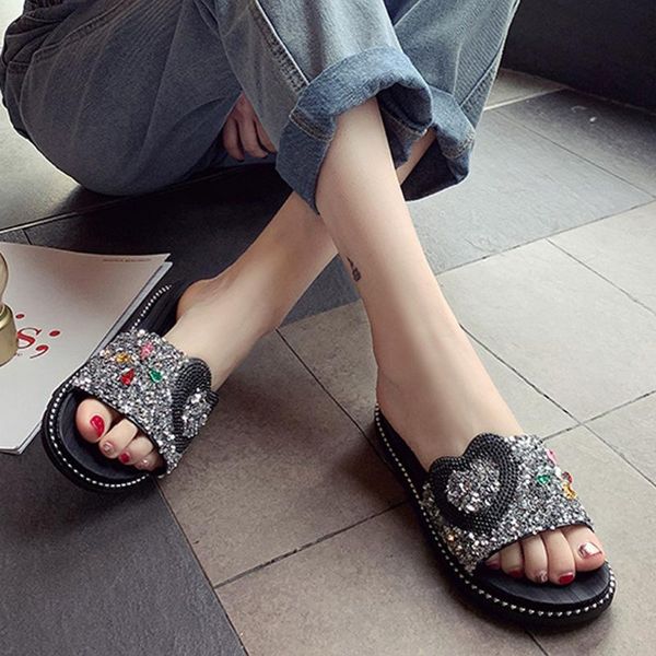 shoes women fashion sequins flat transparent slippers flat heels slipper open toe beach shoes sandale ete femme#0317, Black
shoes women fashion sequins flat transparent slippers flat heels slipper open toe beach shoes sandale ete femme#0317, Black