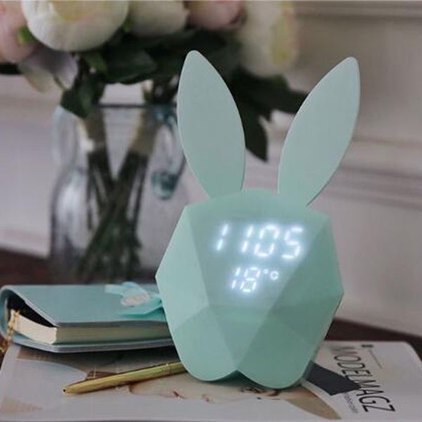 lovely cute design animal rabbit shape digital alarm clock led luminous sound night light wall clocks for bedroom
lovely cute design animal rabbit shape digital alarm clock led luminous sound night light wall clocks for bedroom