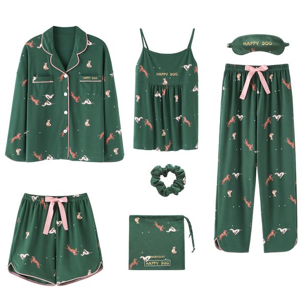 2019 pajamas for women lingerie pajama set cartoon cotton print sleepwear spring and autumn 7-piece home service suit, Black;red
2019 pajamas for women lingerie pajama set cartoon cotton print sleepwear spring and autumn 7-piece home service suit, Black;red