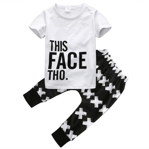 2pcs/set clothes baby toddler kid boy fashion short sleeve t-shirt +pants summer outfits set clothes 1-5t, White
2pcs/set clothes baby toddler kid boy fashion short sleeve t-shirt +pants summer outfits set clothes 1-5t, White