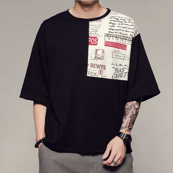 2019 summer new arrival mens designer t-shirts loose 3/4 sleeve print mens fashion t-shirts m-4xl, White;black
2019 summer new arrival mens designer t-shirts loose 3/4 sleeve print mens fashion t-shirts m-4xl, White;black