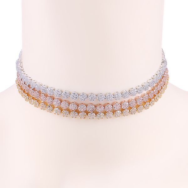 weimanjingdian new arrival small round cake shape sparkling cubic zirconia cz chokers collar necklaces for women, Silver
weimanjingdian new arrival small round cake shape sparkling cubic zirconia cz chokers collar necklaces for women, Silver