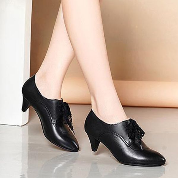spike heels women's booties fashion pointed toe slip on casual single shoes ladies leather short boots feminina zapatos de mujer, Black
spike heels women's booties fashion pointed toe slip on casual single shoes ladies leather short boots feminina zapatos de mujer, Black