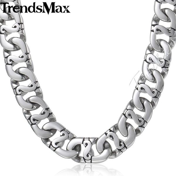 trendsmax biker mens long necklace 316l stainless steel chain fashion jewelry hn01 y1891909, Silver
trendsmax biker mens long necklace 316l stainless steel chain fashion jewelry hn01 y1891909, Silver