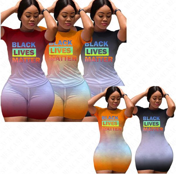 2020 black lives matter women letters tracksuit mini dress gradient color summer t-shirt shorts 2pcs outfits casual tshirt dresses d61207, White
2020 black lives matter women letters tracksuit mini dress gradient color summer t-shirt shorts 2pcs outfits casual tshirt dresses d61207, White