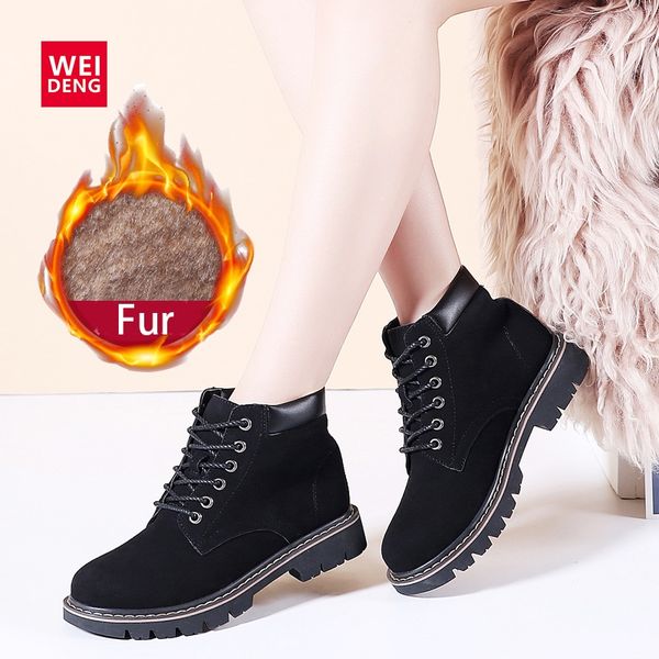 weideng classic ankle fur boots leisure faux suede women work platform casual soft cotton femal snow shoes winter, Black
weideng classic ankle fur boots leisure faux suede women work platform casual soft cotton femal snow shoes winter, Black