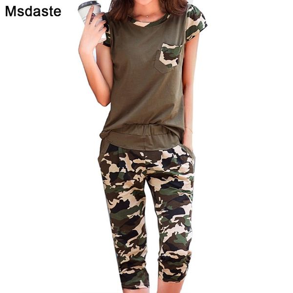 tracksuit women 2019 summer camouflage print set 2 pieces women clothing set:tshirt+ankle-length pants sportsuits woman set, White
tracksuit women 2019 summer camouflage print set 2 pieces women clothing set:tshirt+ankle-length pants sportsuits woman set, White
