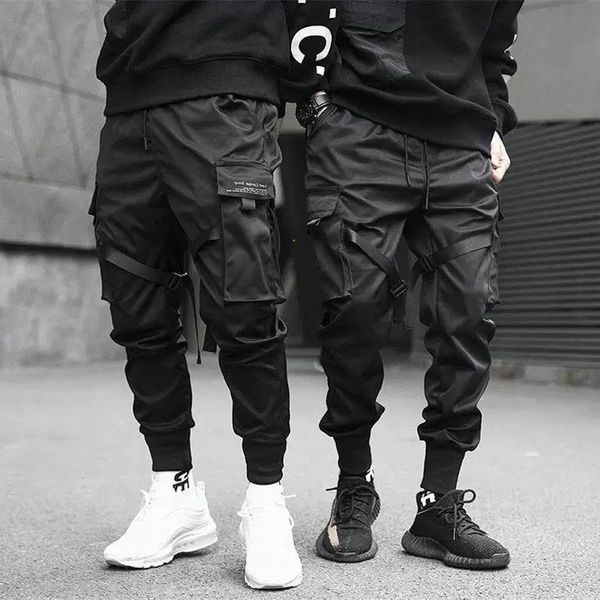 spring autumn streetwear jogger pants men black ribbons pockets mens cargo pants casual ankle length trousers men women
spring autumn streetwear jogger pants men black ribbons pockets mens cargo pants casual ankle length trousers men women