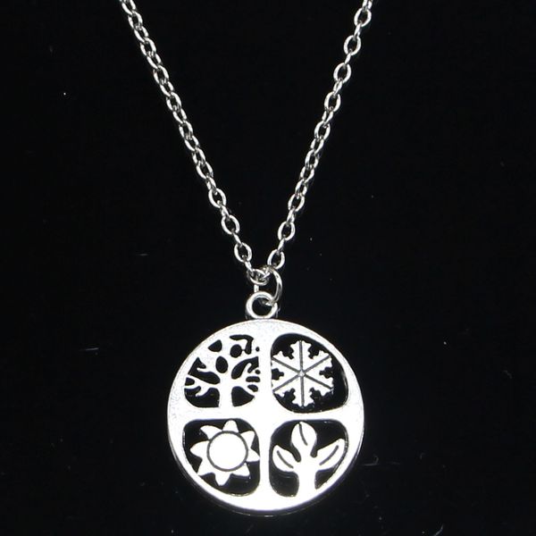 20pcs new fashion necklace 24mm four seasons spring summer fall winter silver pendants short long women men gift jewelry choker
20pcs new fashion necklace 24mm four seasons spring summer fall winter silver pendants short long women men gift jewelry choker