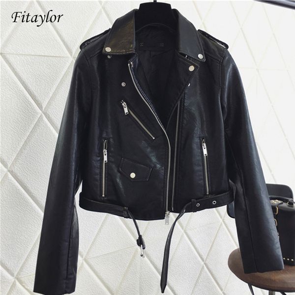 fitaylor 2019 women pu leather jacket fashion bright color black motorcycle coats short faux leather biker jackets coat female
fitaylor 2019 women pu leather jacket fashion bright color black motorcycle coats short faux leather biker jackets coat female