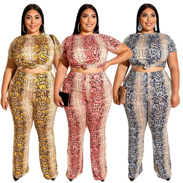 2 two piece set women snake print o neck crop and long pants set short sleeve plus size women clothing sets new, White
2 two piece set women snake print o neck crop and long pants set short sleeve plus size women clothing sets new, White