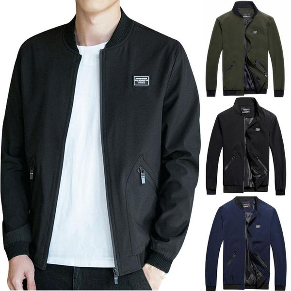new style fashion pure color men's baseball jacket autumn winter casual zipper jacket big size coat top, Black;brown
new style fashion pure color men's baseball jacket autumn winter casual zipper jacket big size coat top, Black;brown