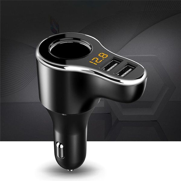 universal car cigarette lighter socket splitter multifunction 3.1a dual usb car charger adapter fast charging with volmeter 
universal car cigarette lighter socket splitter multifunction 3.1a dual usb car charger adapter fast charging with volmeter