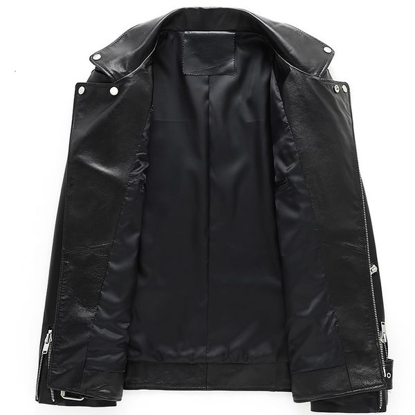 2020 jaqueta masculina male biker jacket pilot leather jacket sheepskin coat for men slim zipper genuine leather mens jackets, Black
2020 jaqueta masculina male biker jacket pilot leather jacket sheepskin coat for men slim zipper genuine leather mens jackets, Black