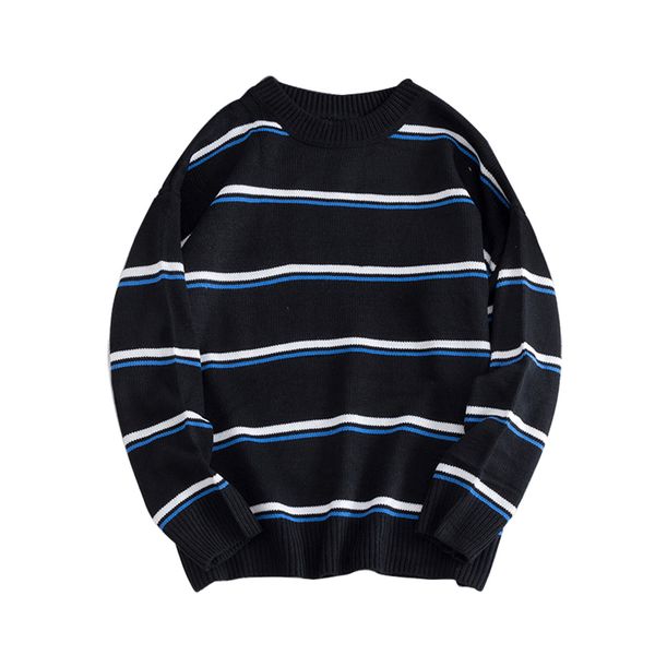 striped mens sweater round neck color match long sleeve casual casaco masculino harajuku pull homme sweaters, White;black
striped mens sweater round neck color match long sleeve casual casaco masculino harajuku pull homme sweaters, White;black