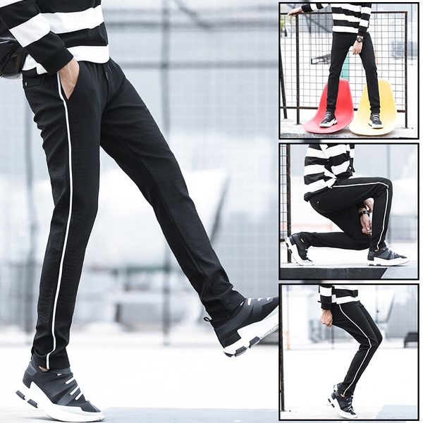 mens designer youth slim feet casual pants slim elastic comfortable casual pants fashionable sports pants, Black
mens designer youth slim feet casual pants slim elastic comfortable casual pants fashionable sports pants, Black