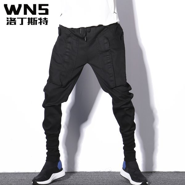2019 dj costume ds men's clothing hair stylist hip-hop harem pants baggy trousers overalls plus size singer costumes, Black
2019 dj costume ds men's clothing hair stylist hip-hop harem pants baggy trousers overalls plus size singer costumes, Black