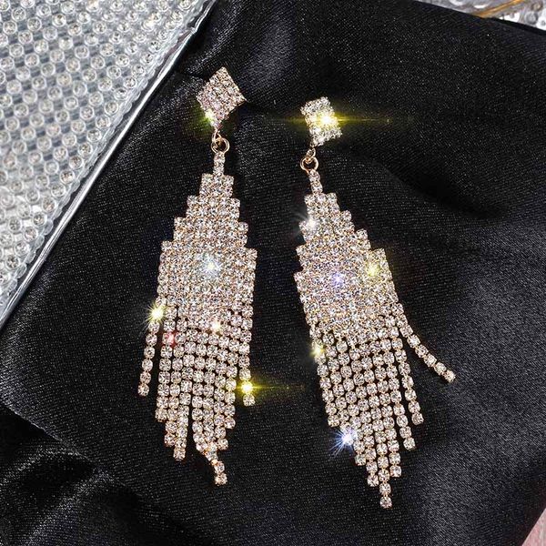 new arrivals rose gold silver shining crystal long tassel drop pendant earrings women girl bridal bride wedding party jewelry
new arrivals rose gold silver shining crystal long tassel drop pendant earrings women girl bridal bride wedding party jewelry