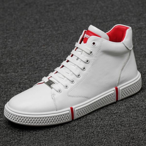 cimim white sneakers men genuine leather comfortable mens shoes casual big size high men shoes, Black
cimim white sneakers men genuine leather comfortable mens shoes casual big size high men shoes, Black