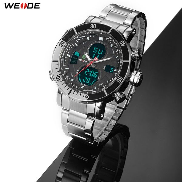 weide mens quartz digital sports auto date back light alarm multiple time zones stainless steel band clock wrist watch, Slivery;brown
weide mens quartz digital sports auto date back light alarm multiple time zones stainless steel band clock wrist watch, Slivery;brown