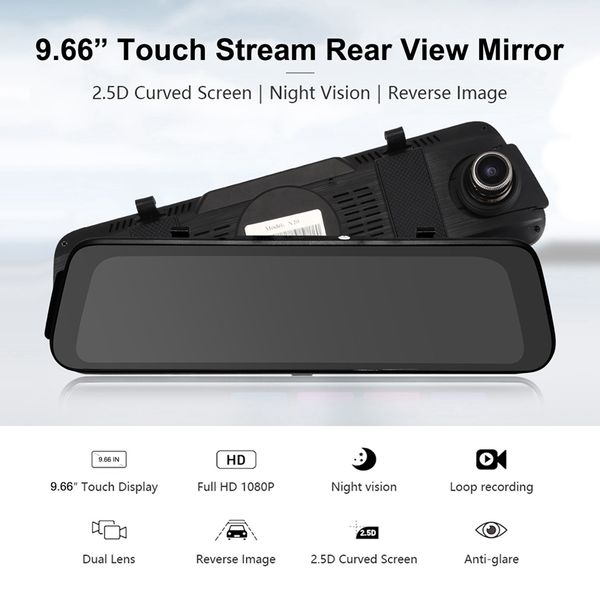 9.66 inch car dvr camera stream media rearview mirror ips press screen fhd dash cam video recorder dvrs dash camera driving reco
9.66 inch car dvr camera stream media rearview mirror ips press screen fhd dash cam video recorder dvrs dash camera driving reco