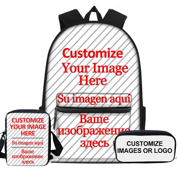 personalized kids school bags set custom images 3d printing large backpack for boys girls child schoolbag lunch pencil bag
personalized kids school bags set custom images 3d printing large backpack for boys girls child schoolbag lunch pencil bag