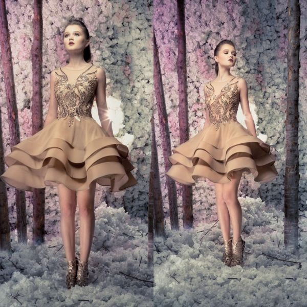 champagne cocktail dresses 2019 jewel neck sequined homecoming dress tiered skirt designer short prom gowns puffy, Black
champagne cocktail dresses 2019 jewel neck sequined homecoming dress tiered skirt designer short prom gowns puffy, Black