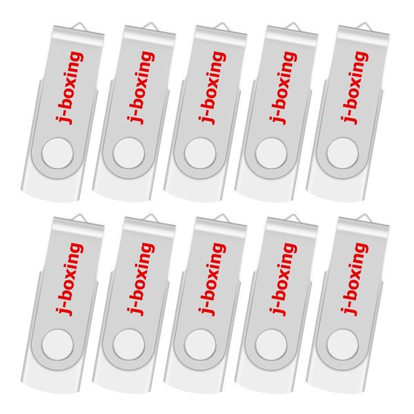 Image of White Bulk 200PCS 512MB USB Flash Drives Swivel USB 2.0 Pen Drives Metal Rotating Memory Sticks Thumb Storage for Computer Laptop Tablet