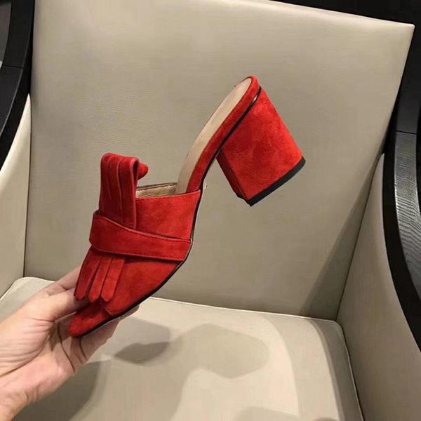 l929 2019 new ladies brand slippers real leather slippers sandals fashionable lady's coarse with high heels 35-42 size, Black
l929 2019 new ladies brand slippers real leather slippers sandals fashionable lady's coarse with high heels 35-42 size, Black